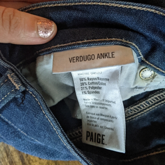 Paige verdugo ankle skinny jeans size 32 - Picture 4 of 5